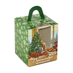 Изображение Коробка под 1 капкейк «Ёлочка», 9×9×11 см